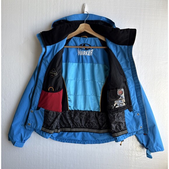 Vintage Marker Gore-Tex Women’s Size 10 Blue Snowboarding Hoodie Jacket - Picture 5 of 11